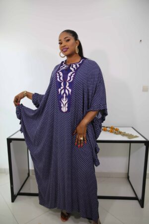 Tunique Longue en coton - Encolure brodée