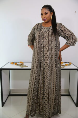 Robe en crêpe imprimer