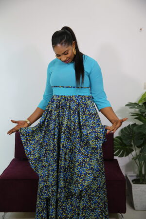 Robe à double volant en crêpe mousline