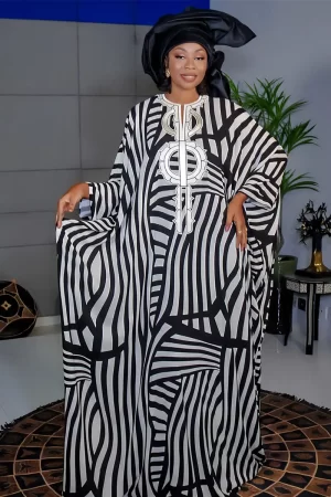 Tunique Zébrée Noir et Blanc