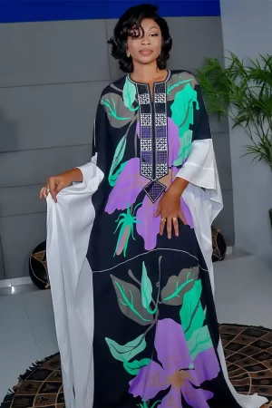 Élégance florale en soie