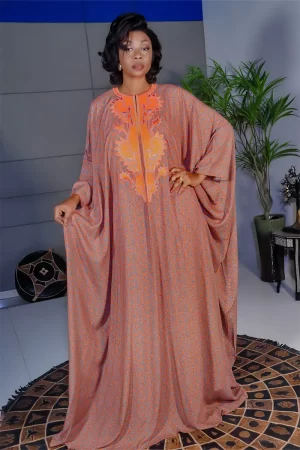 Tunique Longue Corail Brodé
