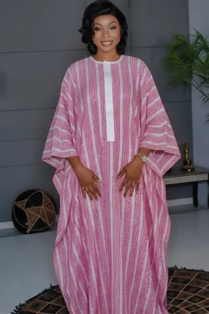 Tunique Rayée Rose et Blanche